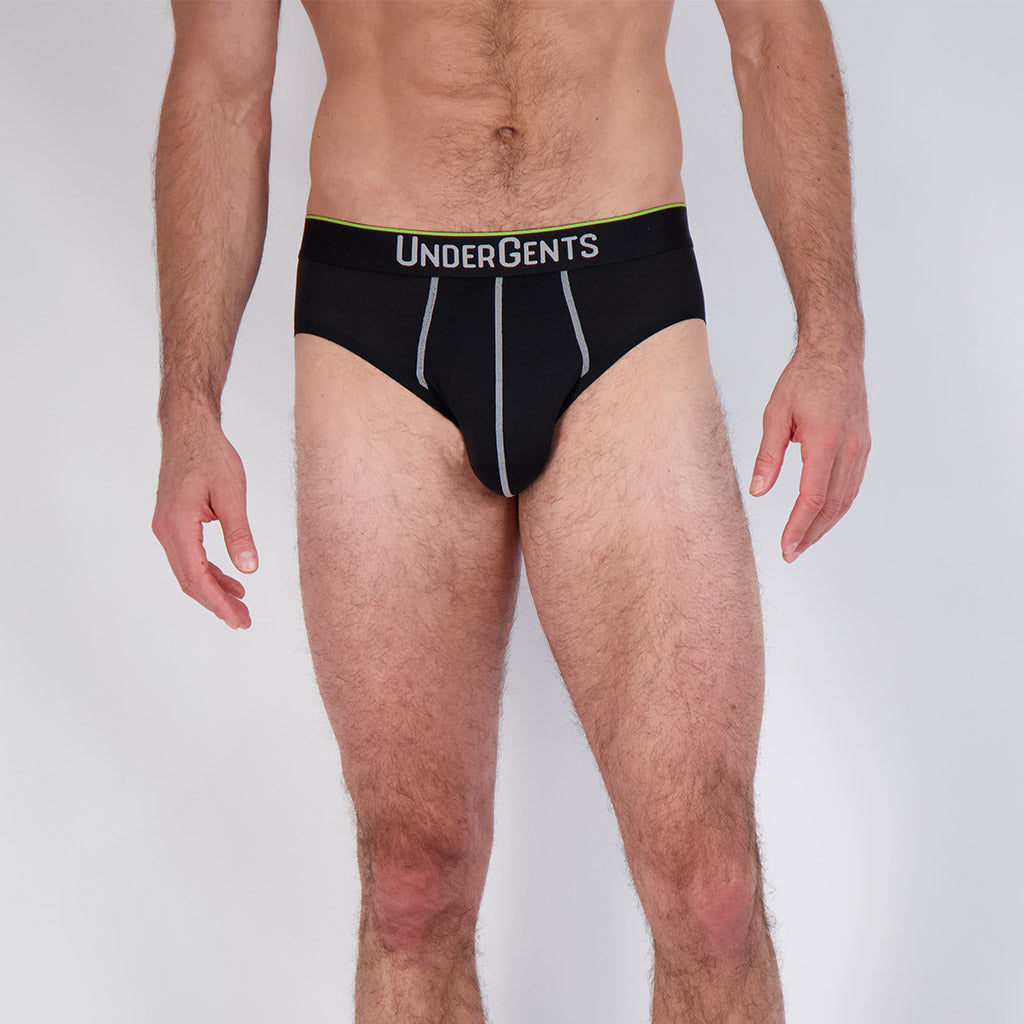 AussieBum Cotton/Lycra Premium Men's Brief Underwear - White XXL